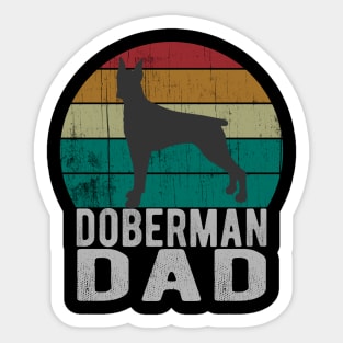 Vintage Doberman Pinscher Dad Retro Sticker